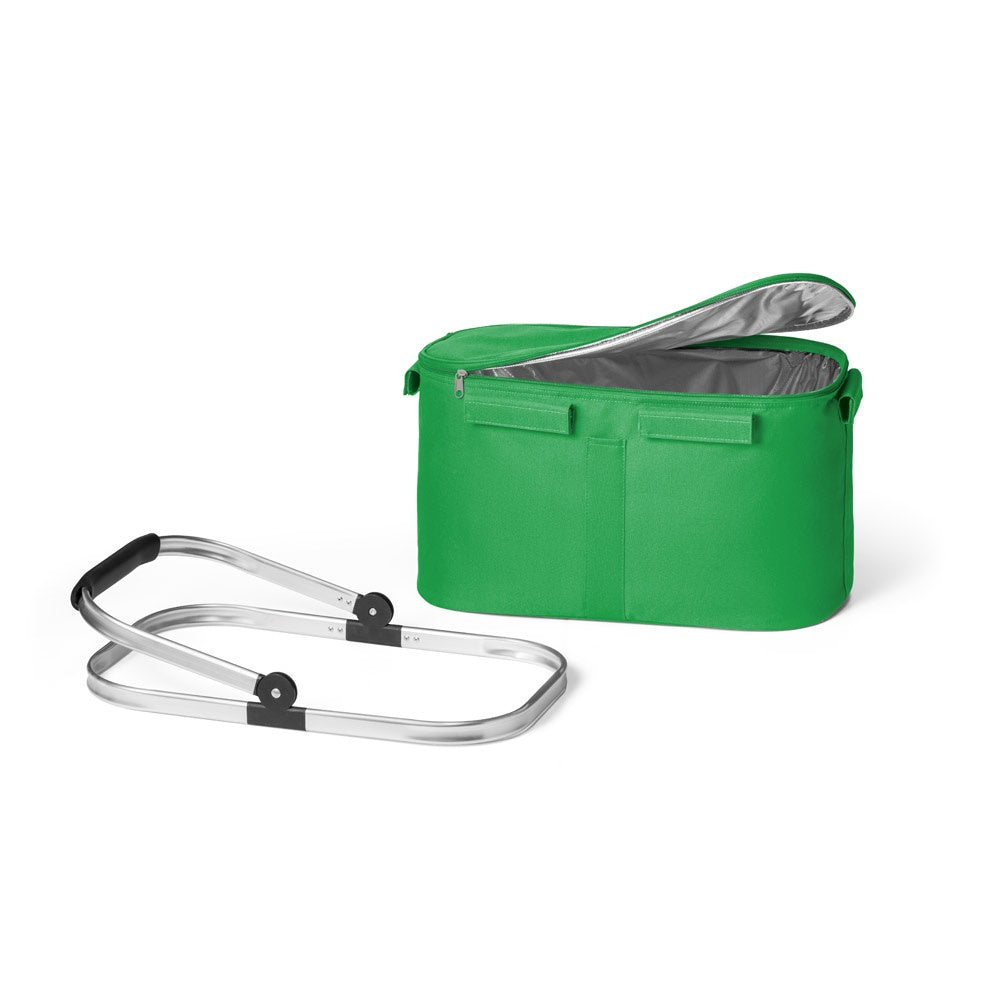 BASKIT promotional picnic item in green (detail view) with custom logo branding