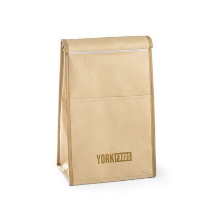 YORK promotional cooler bag in natural with custom logo branding