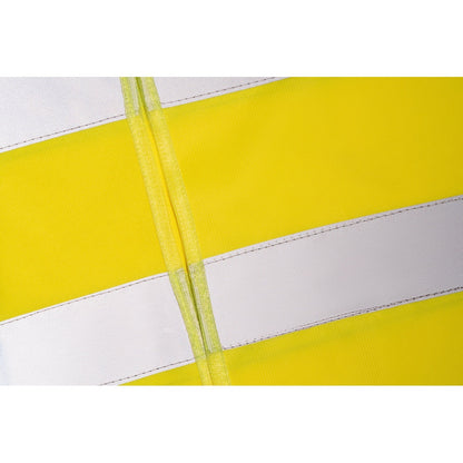 YELLOWSTONE promotional hi-vis safety item in yellow (detail view) with custom logo branding