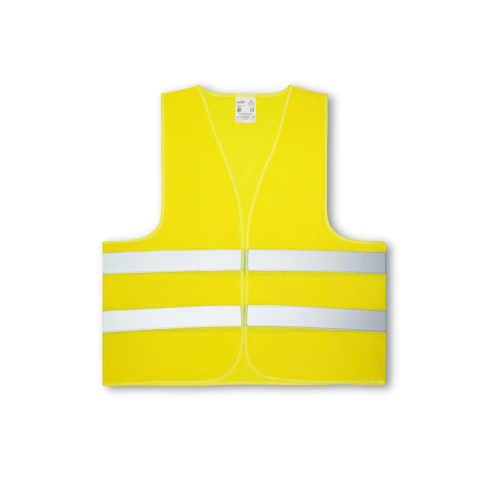 YELLOWSTONE promotional hi-vis safety item in yellow with custom logo branding