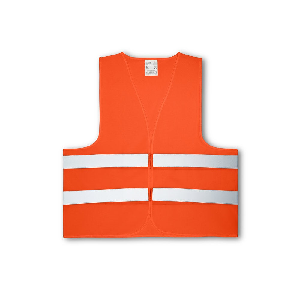 YELLOWSTONE promotional hi-vis safety item in orange with custom logo branding