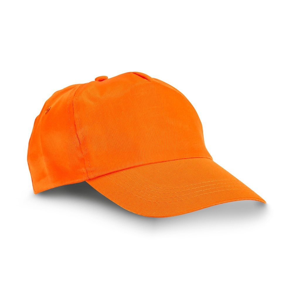 RUFAI promotional cap in orange with custom logo branding