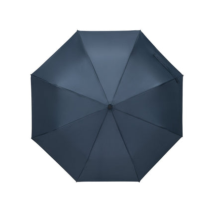 RIVER promotional umbrella in blue (detail view) with custom logo branding