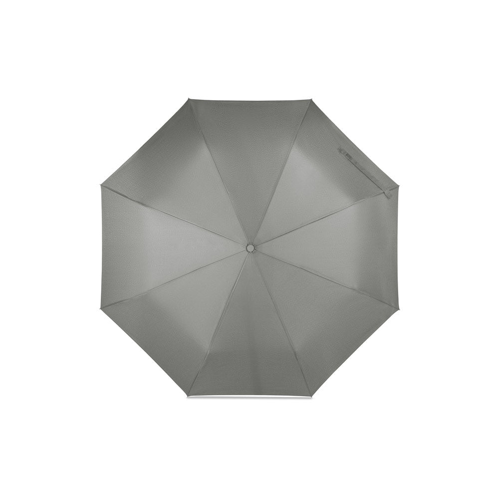 RIVER promotional umbrella in light grey (detail view) with custom logo branding