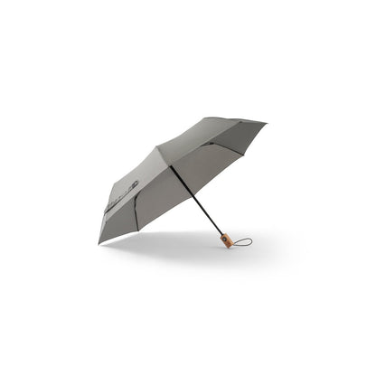 RIVER promotional umbrella in light grey with custom logo branding