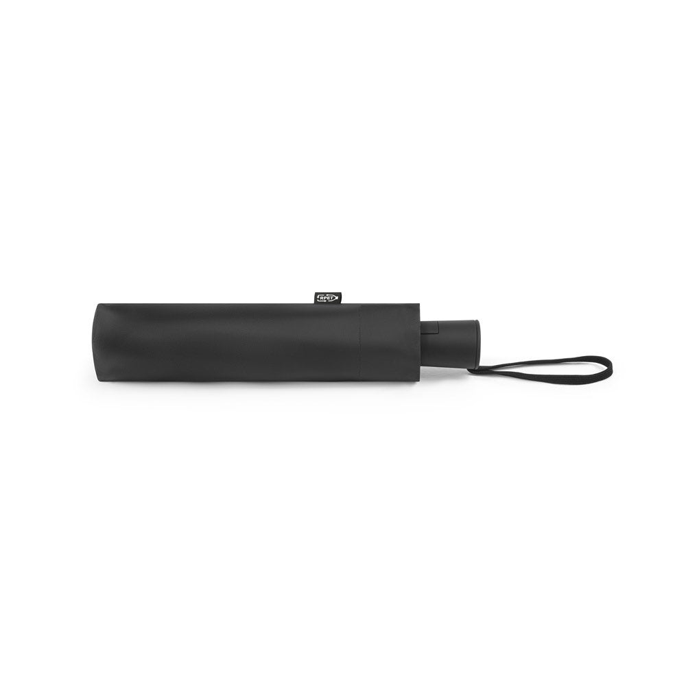 CIMONE promotional umbrella in black (detail view) with custom logo branding