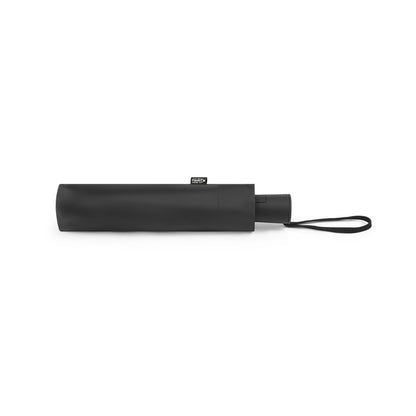 CIMONE promotional umbrella in black (detail view) with custom logo branding