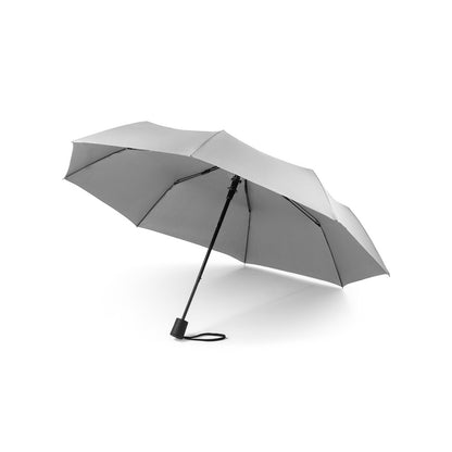 CIMONE promotional umbrella in light grey with custom logo branding