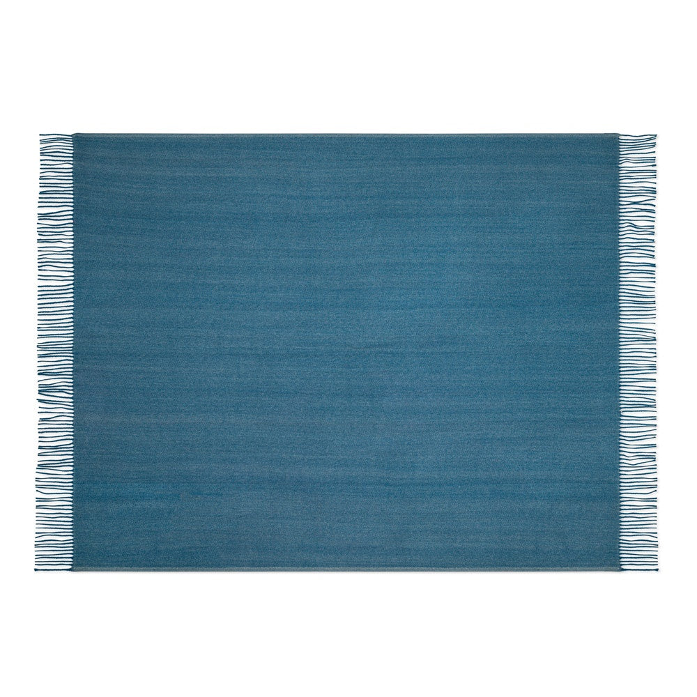 SMOOTH promotional home textile in blue (detail view) with custom logo branding
