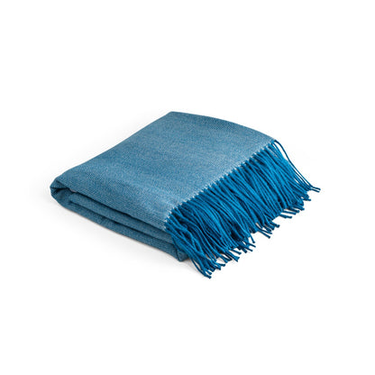 SMOOTH promotional home textile in blue with custom logo branding