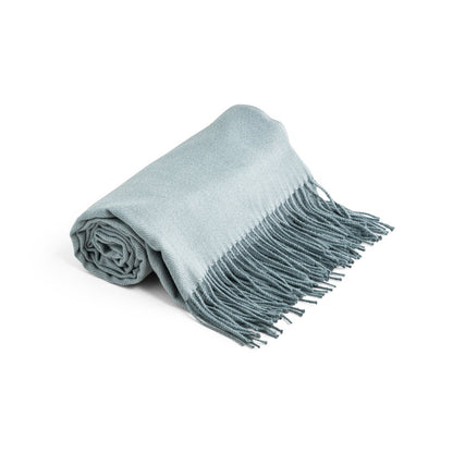 SMOOTH promotional home textile in grey (detail view) with custom logo branding