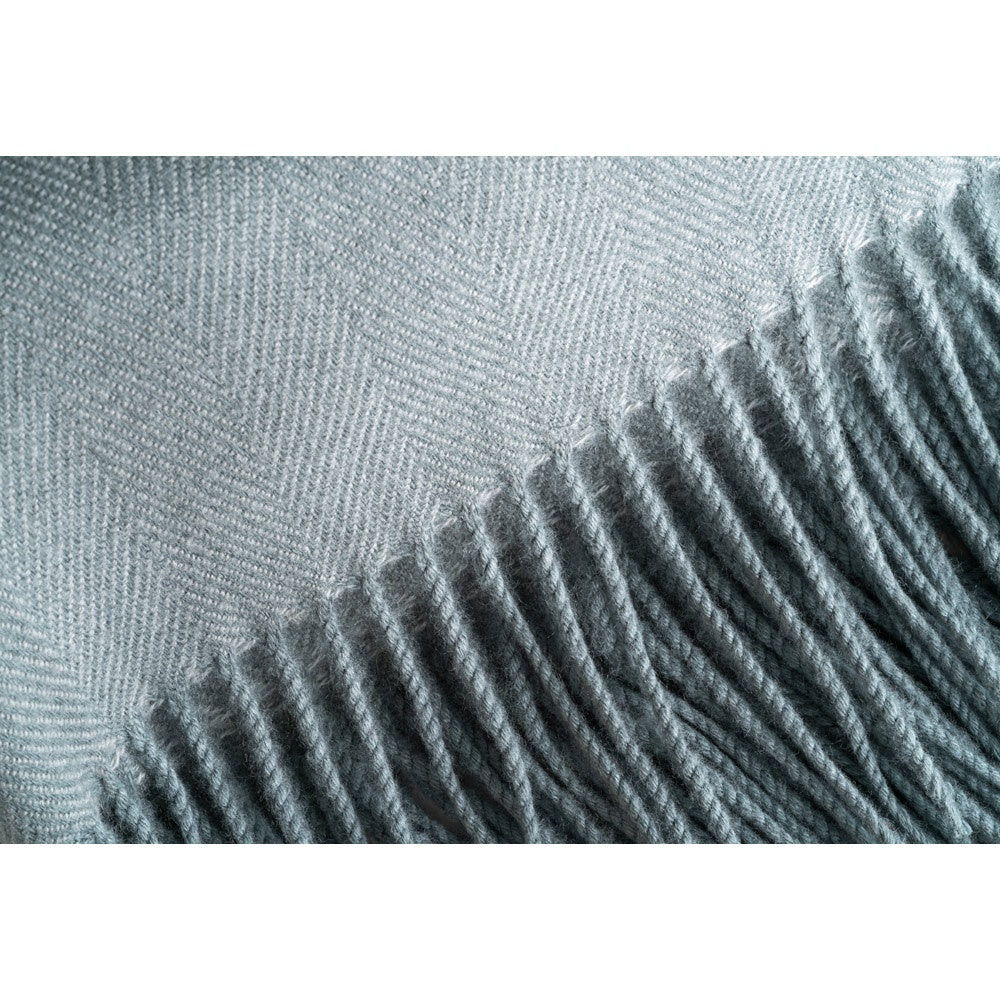 SMOOTH promotional home textile in grey (detail view) with custom logo branding