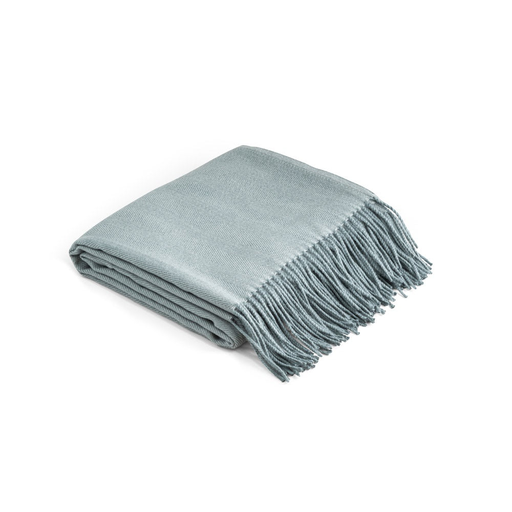 SMOOTH promotional home textile in grey with custom logo branding