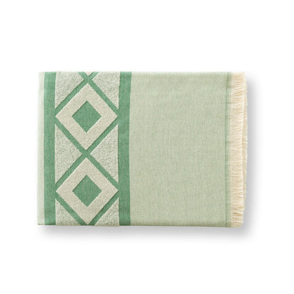 MALEK promotional home accessory in green (detail view) with custom logo branding