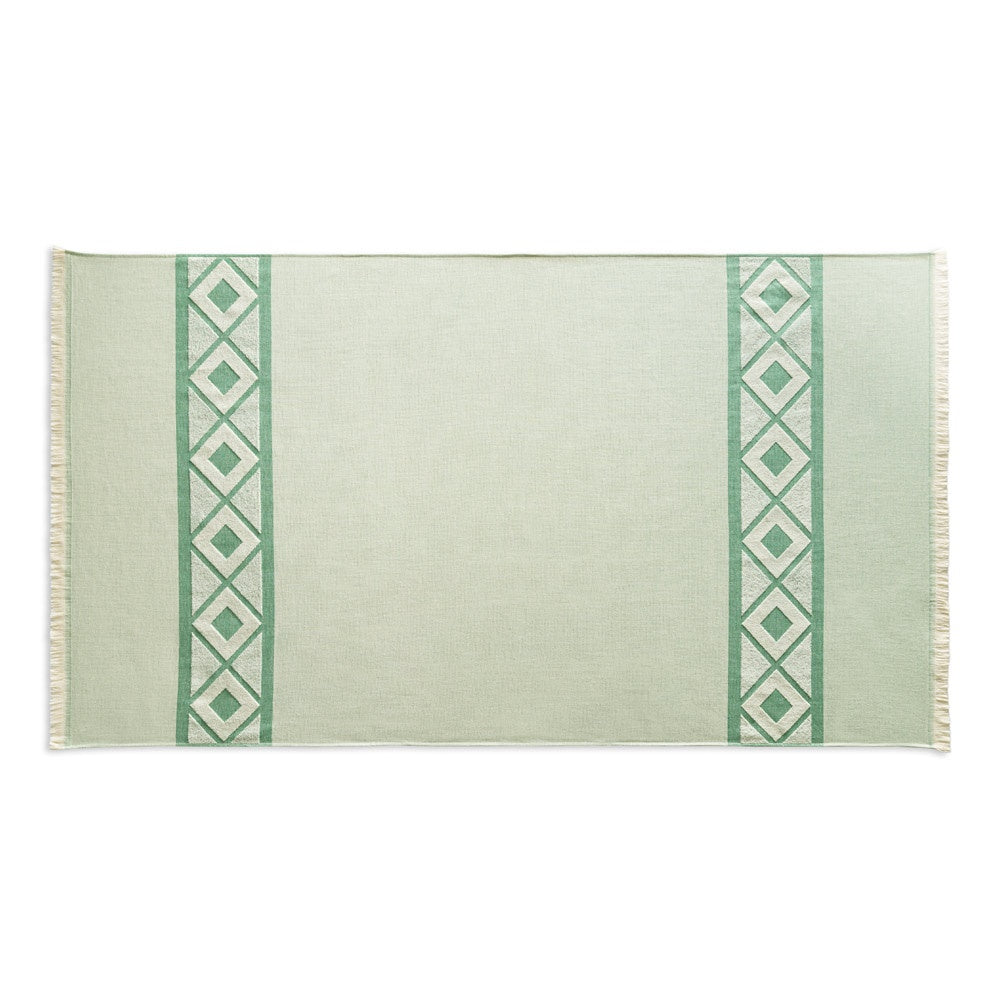 MALEK promotional home accessory in green (detail view) with custom logo branding