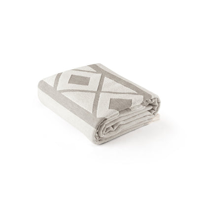 MALEK promotional home accessory in light grey (detail view) with custom logo branding