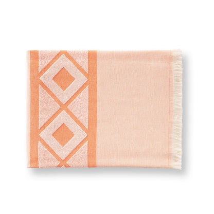MALEK promotional home accessory in orange (detail view) with custom logo branding