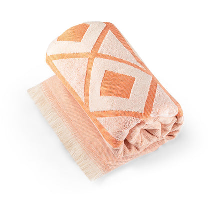MALEK promotional home accessory in orange (detail view) with custom logo branding