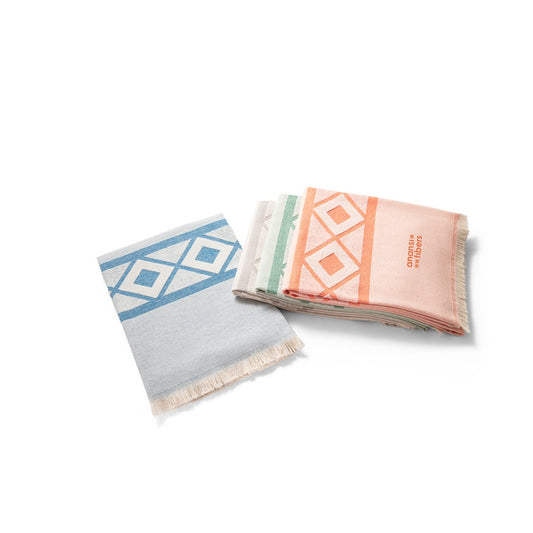 MALEK promotional home accessory (complete set view) with custom logo branding