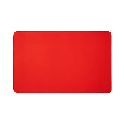 SULENA promotional home textile in red (detail view) with custom logo branding