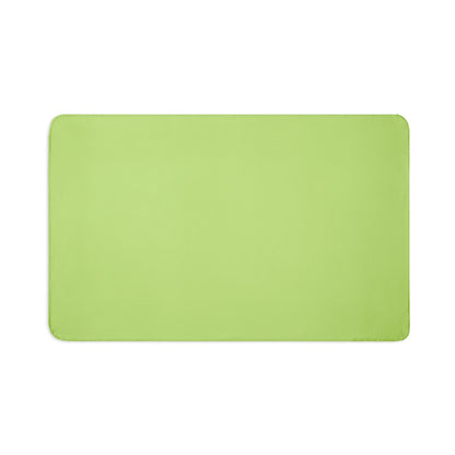 SULENA promotional home textile in light green (detail view) with custom logo branding