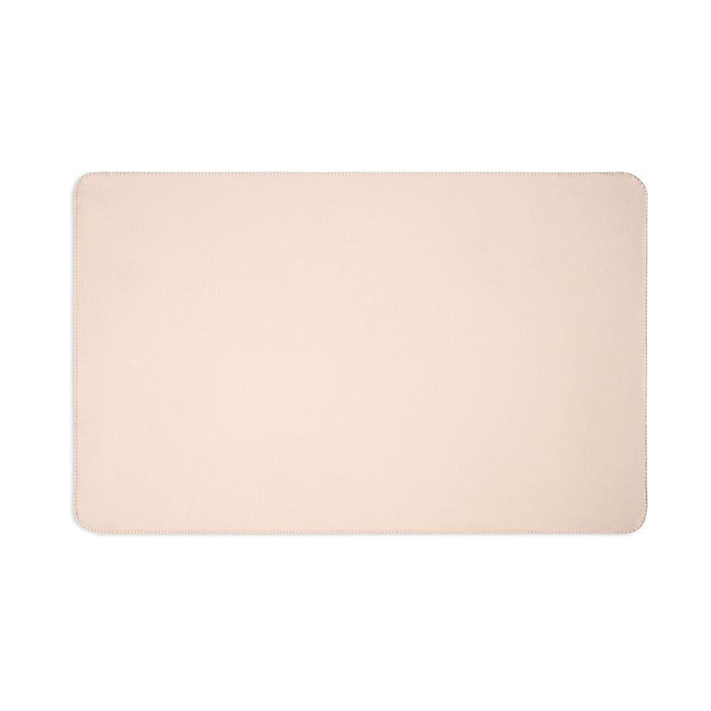 SULENA promotional home textile in beige (detail view) with custom logo branding