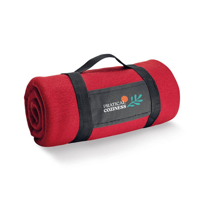 THORPE promotional home textile in red with custom logo branding