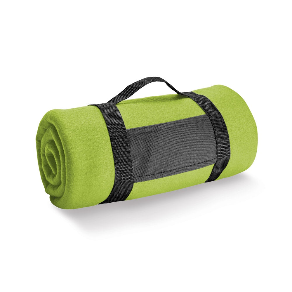 THORPE promotional home textile in light green with custom logo branding