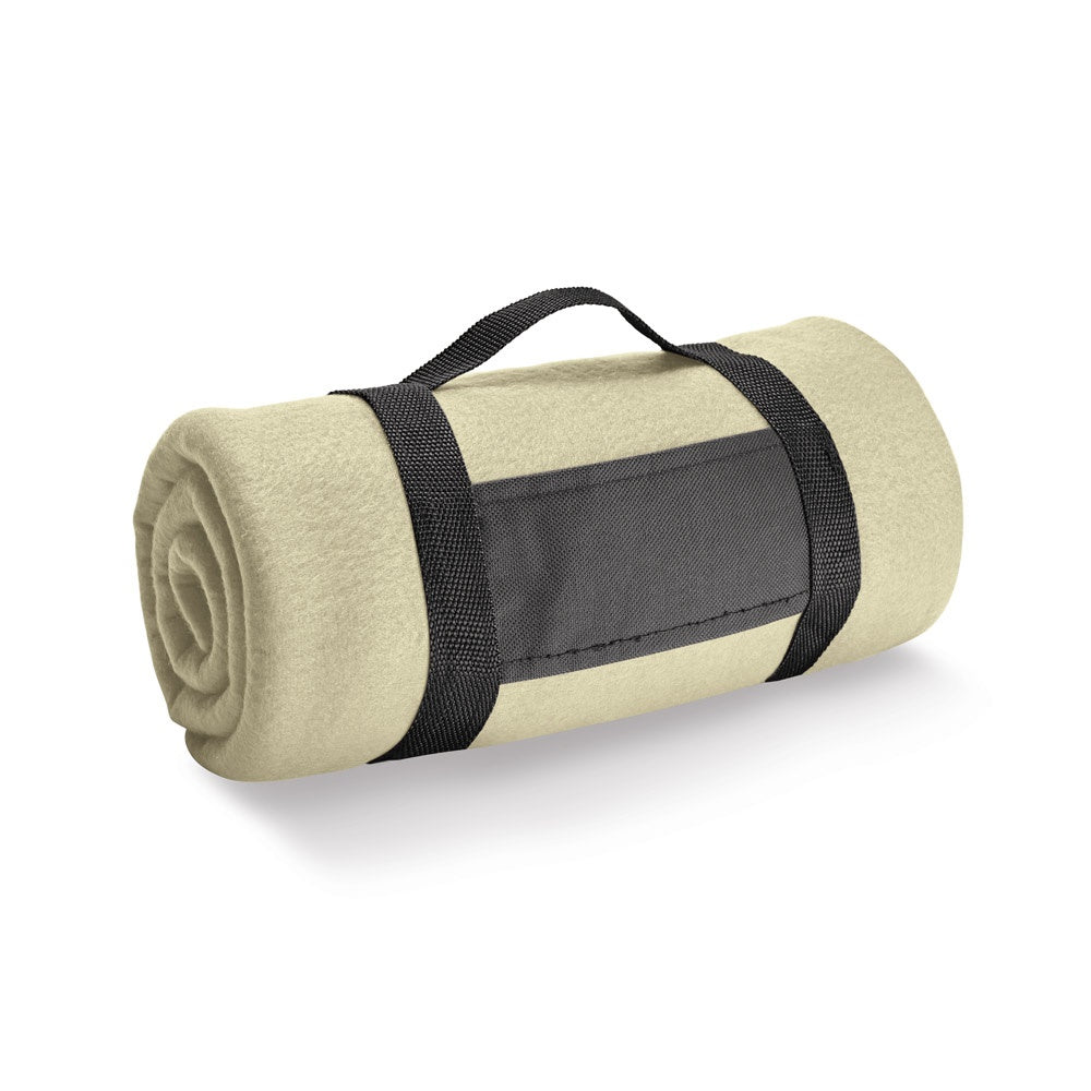 THORPE promotional home textile in beige with custom logo branding