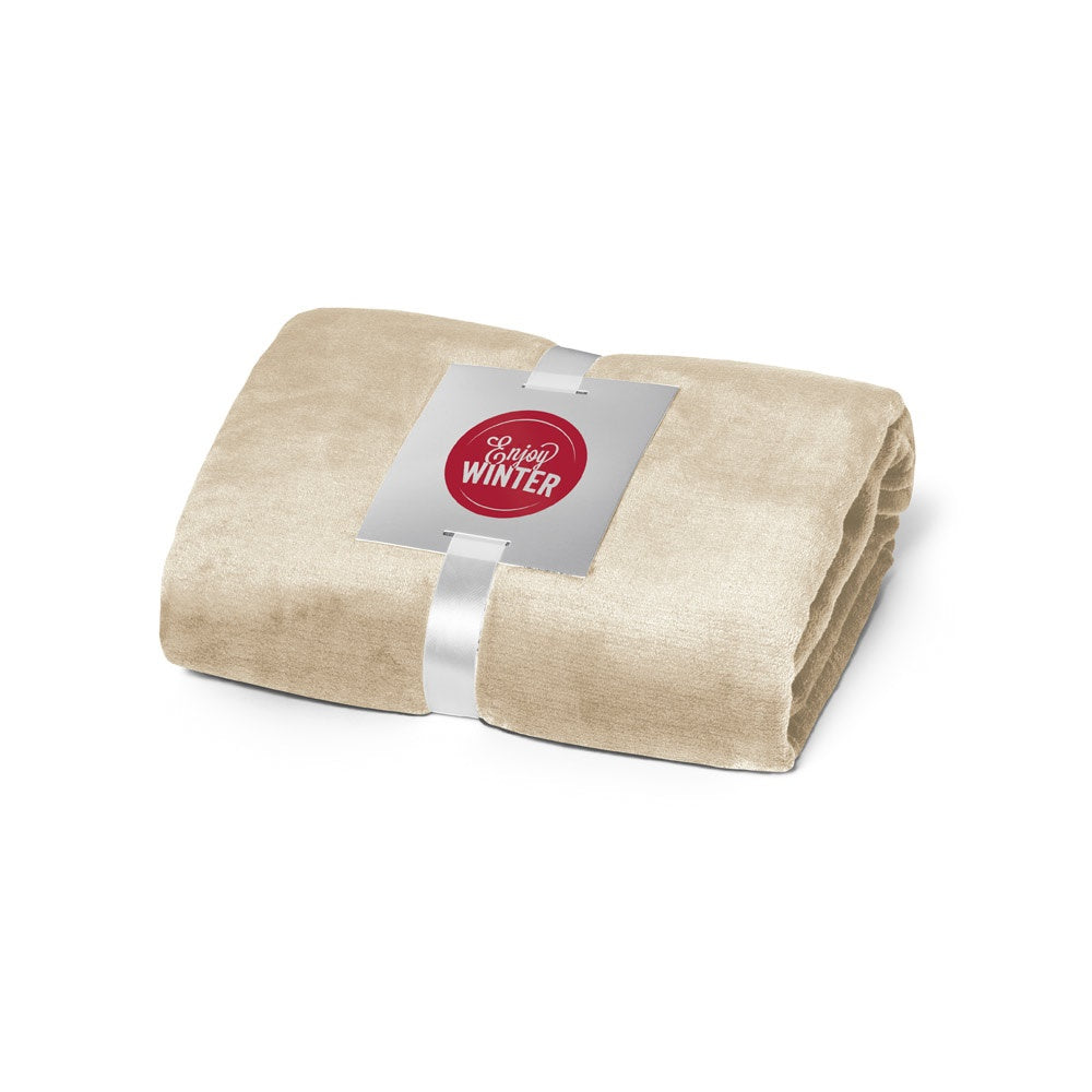 DYLEAF promotional home textile in beige with custom logo branding
