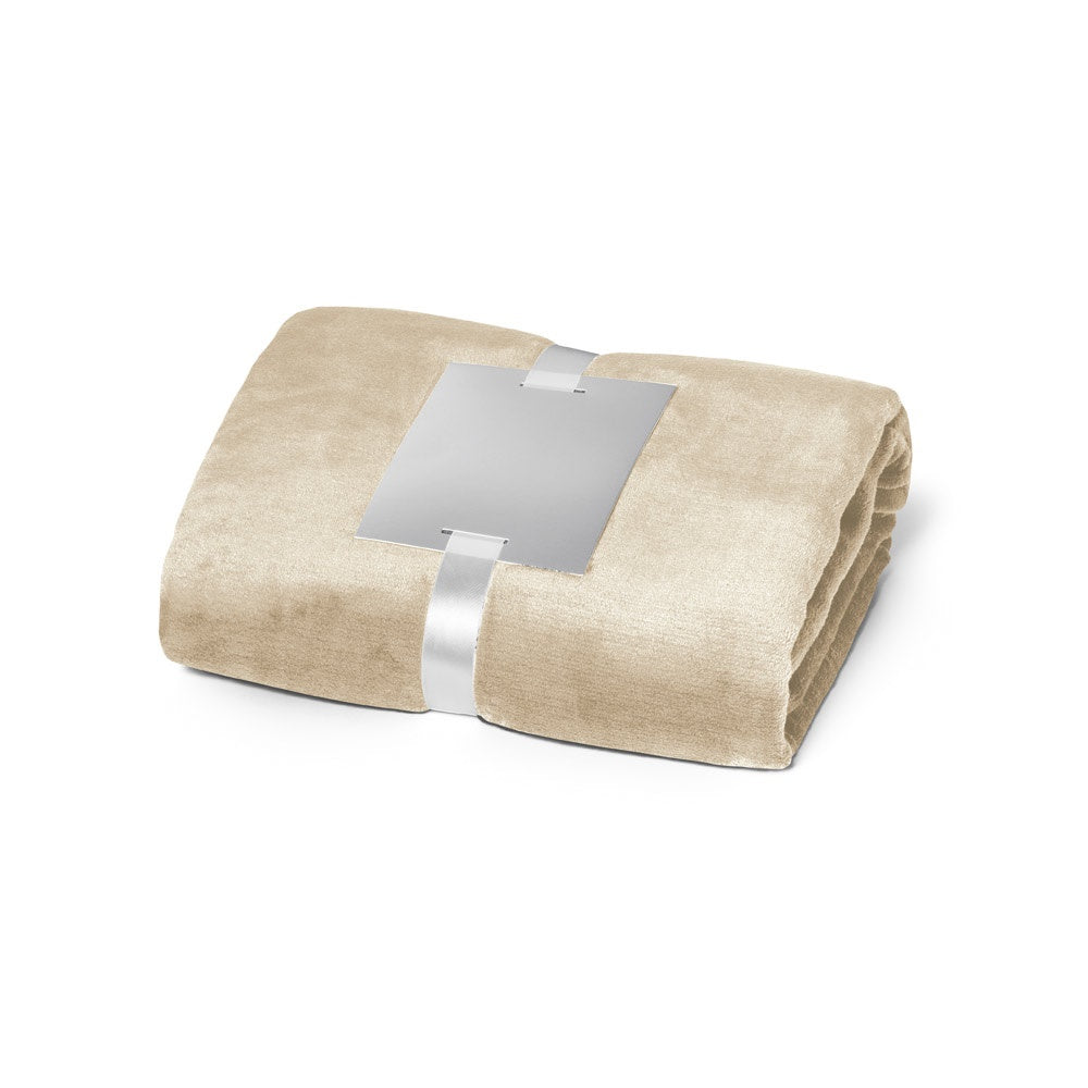 DYLEAF promotional home textile in beige with custom logo branding