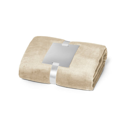 DYLEAF promotional home textile in beige with custom logo branding