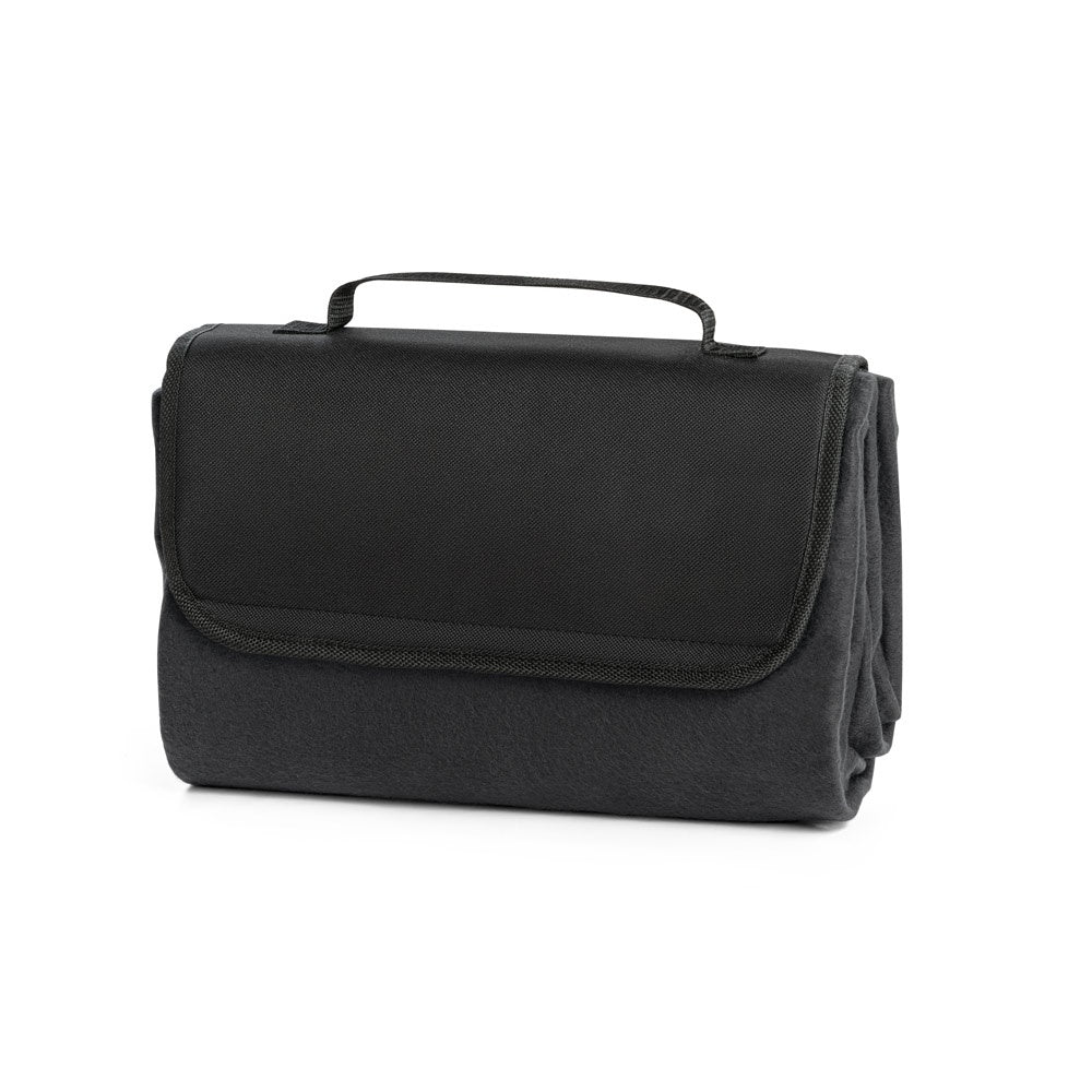 RILEY promotional home textile in black with custom logo branding