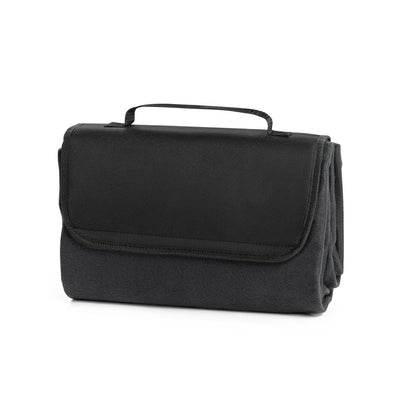 RILEY promotional home textile in black with custom logo branding