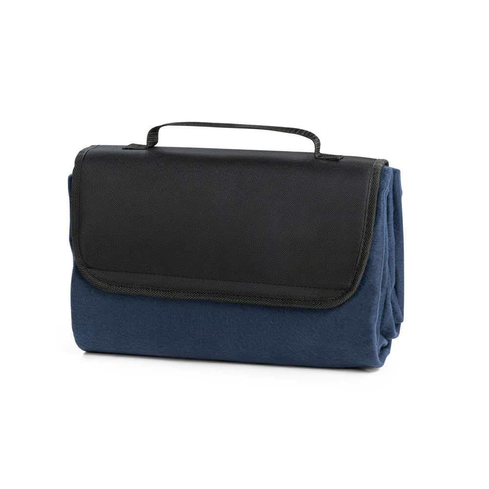 RILEY promotional home textile in blue with custom logo branding