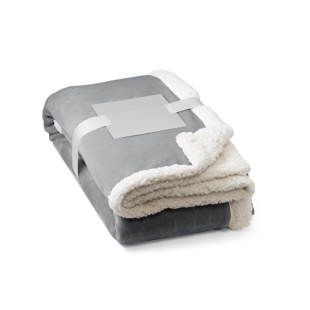 HEIDEN promotional home textile in grey with custom logo branding