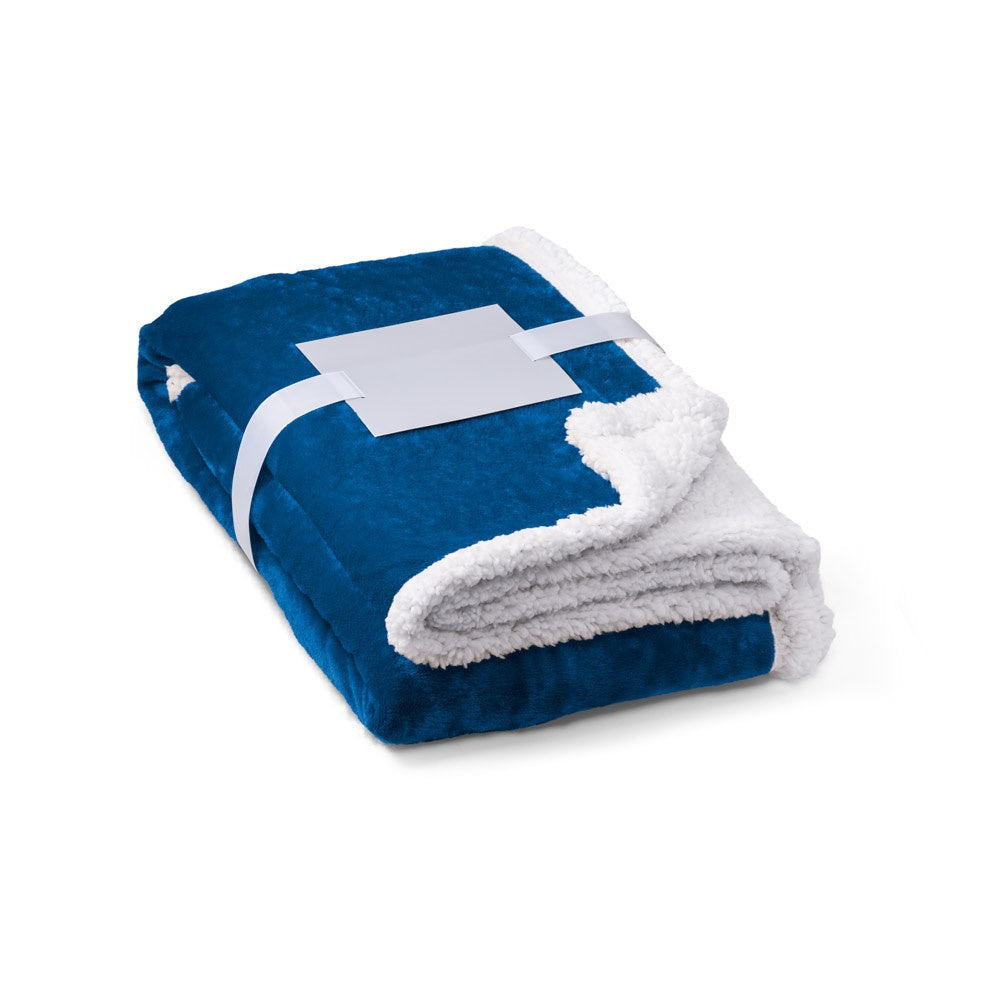 HEIDEN promotional home textile in royal blue with custom logo branding
