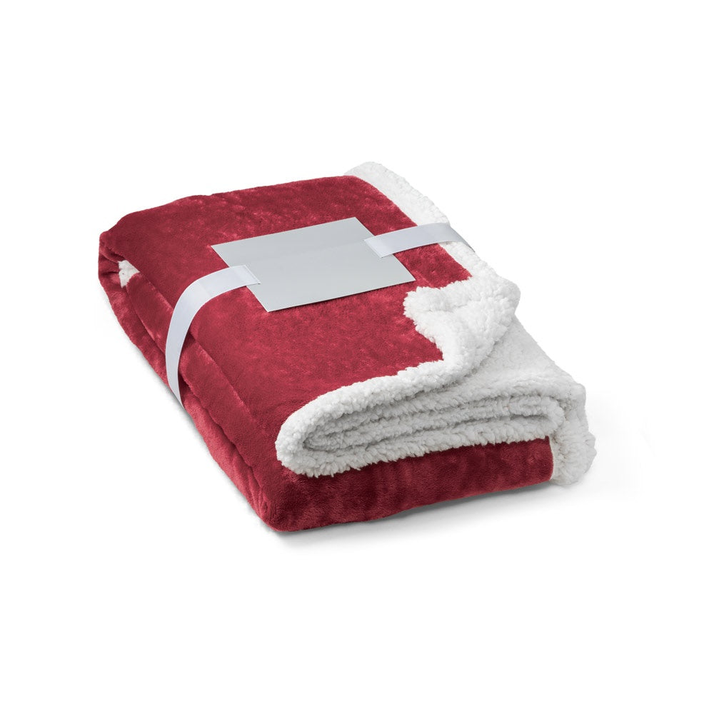 HEIDEN promotional home textile in burgundy with custom logo branding