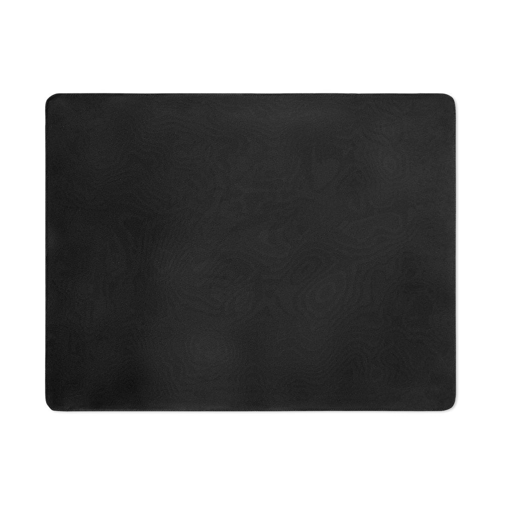 GALLIOT promotional home textile in black (detail view) with custom logo branding