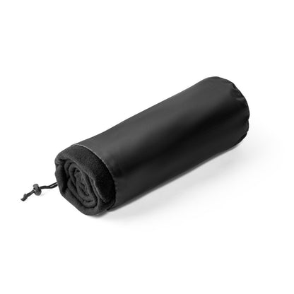 GALLIOT promotional home textile in black with custom logo branding