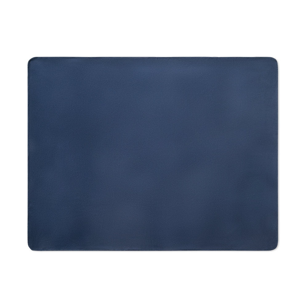 GALLIOT promotional home textile in blue (detail view) with custom logo branding