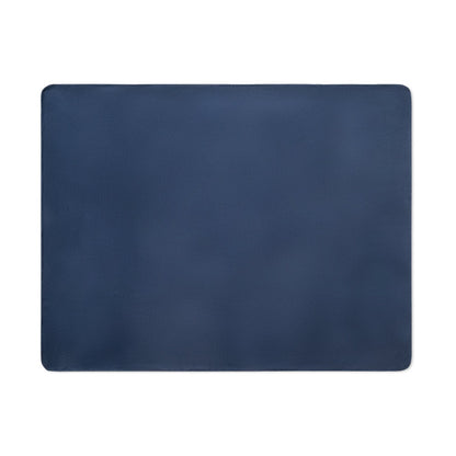 GALLIOT promotional home textile in blue (detail view) with custom logo branding