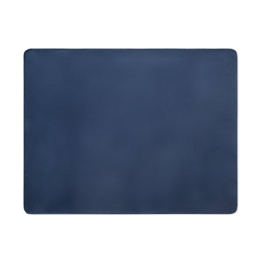 GALLIOT promotional home textile in blue (detail view) with custom logo branding