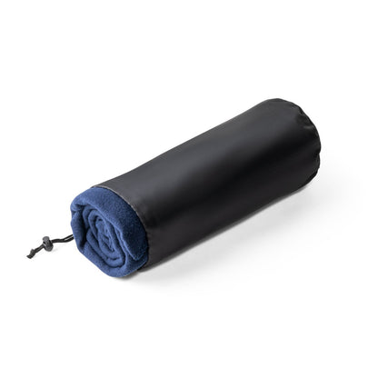 GALLIOT promotional home textile in blue with custom logo branding