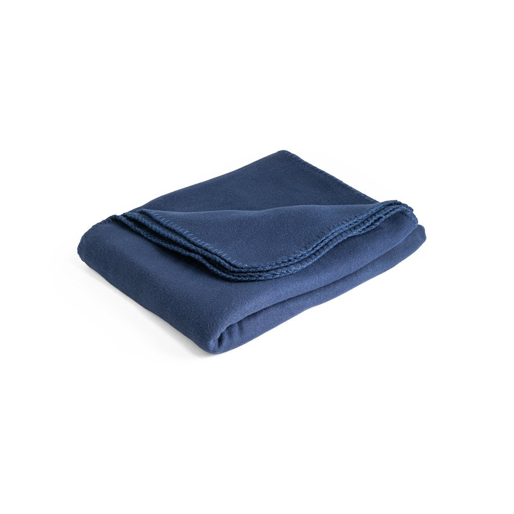 GALLIOT promotional home textile in blue with custom logo branding