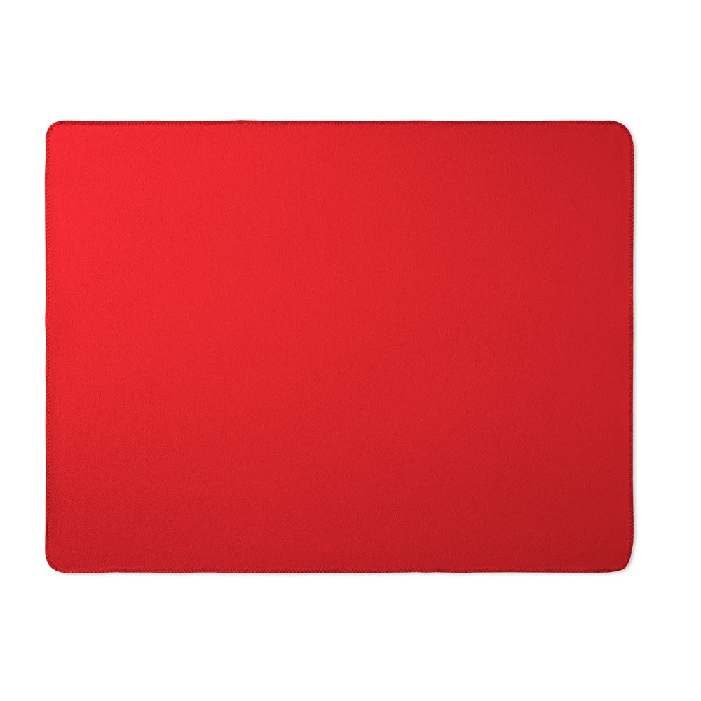 GALLIOT promotional home textile in red (detail view) with custom logo branding
