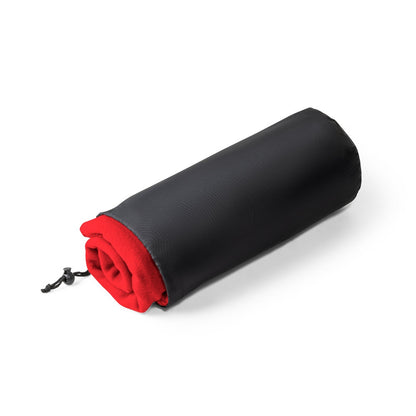 GALLIOT promotional home textile in red with custom logo branding
