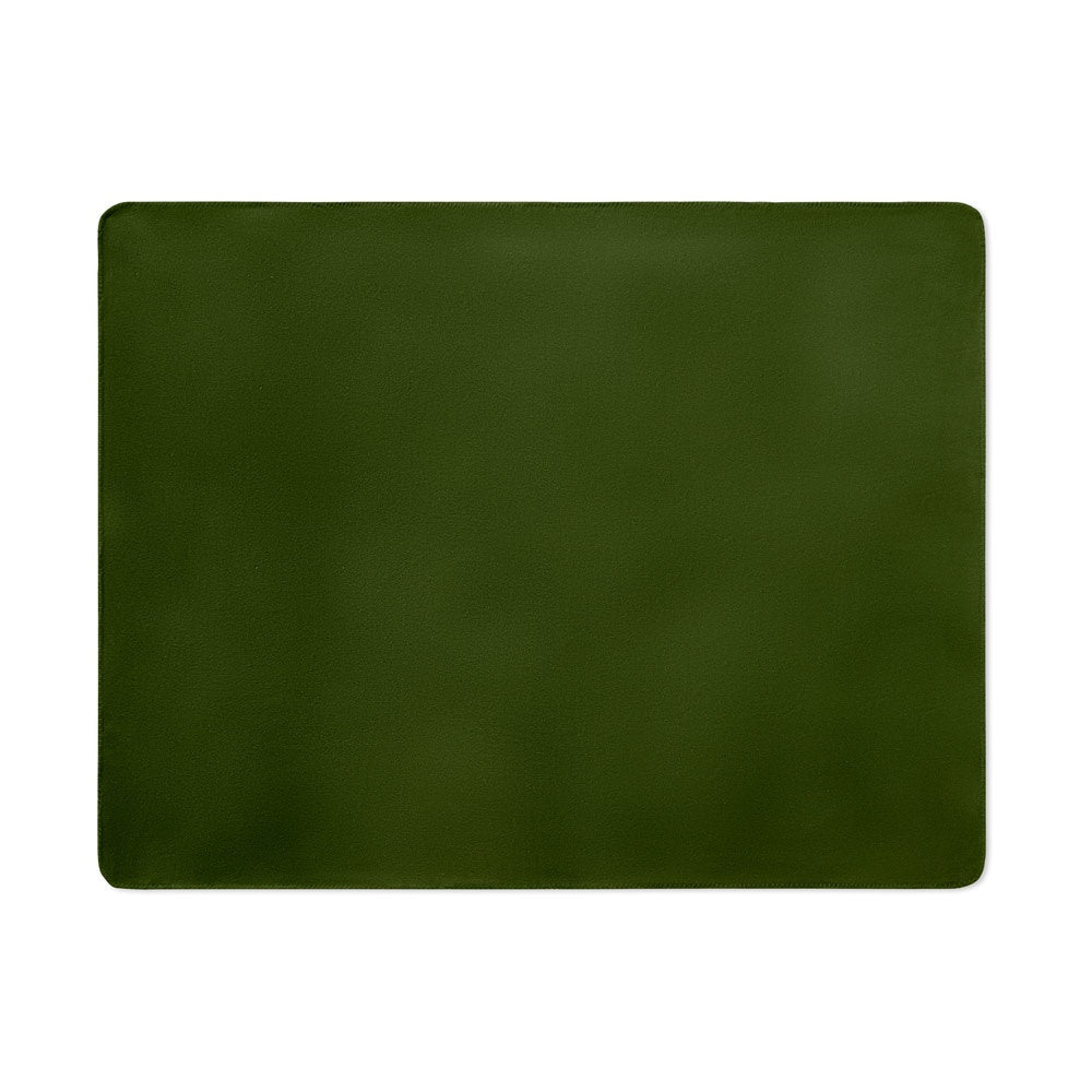 GALLIOT promotional home textile in dark green (detail view) with custom logo branding