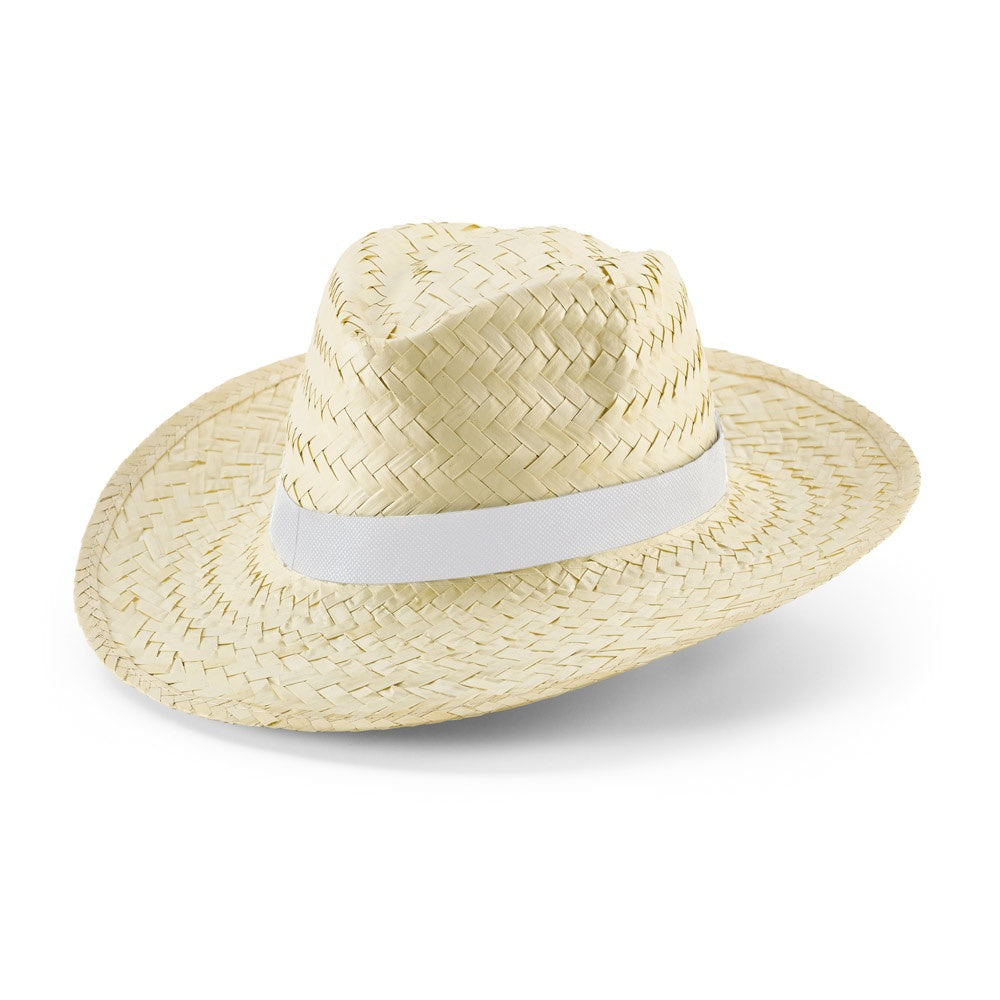 EDWARD RIB promotional hat in white with custom logo branding