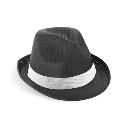 MANOLO POLI promotional hat in black with custom logo branding